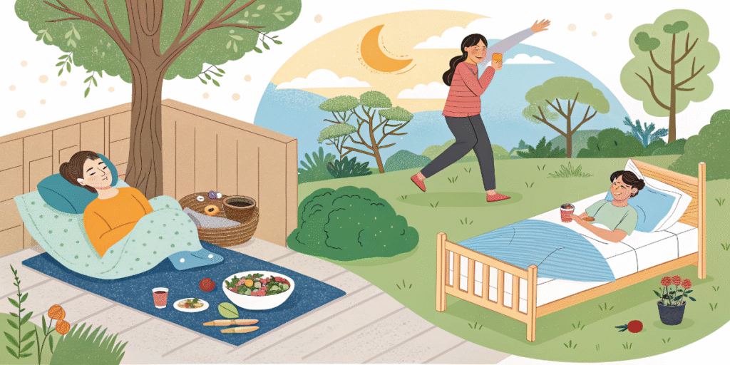 Visual guide of daily habits for digestive wellness and overall gut support